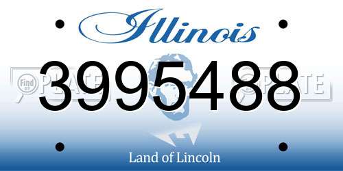 3995488 Illinois License Plate