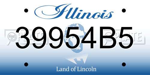 39954B5 Illinois License Plate