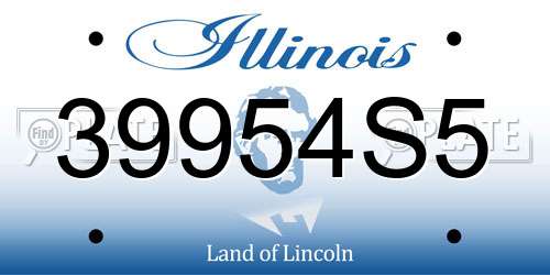 39954S5 Illinois License Plate