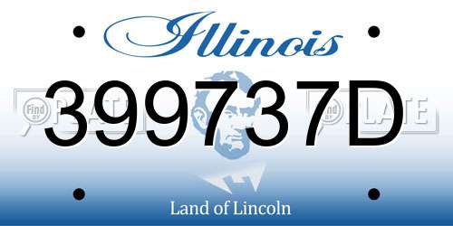 399737D Illinois License Plate