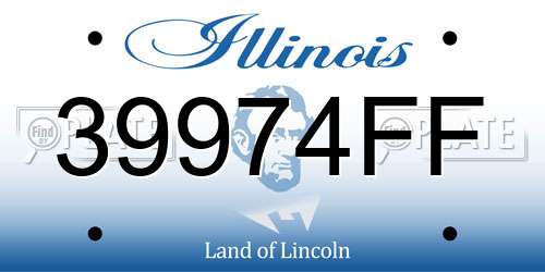 39974FF Illinois License Plate