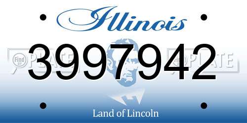 3997942 Illinois License Plate