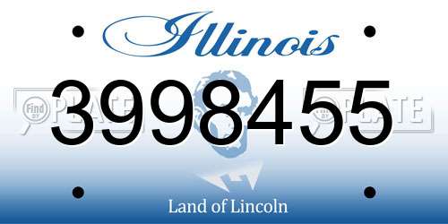 3998455 Illinois License Plate