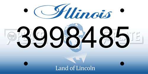 3998485 Illinois License Plate