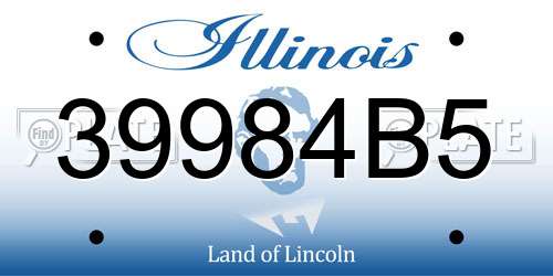39984B5 Illinois License Plate