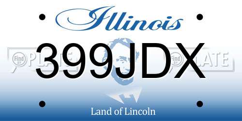 399JDX Illinois License Plate