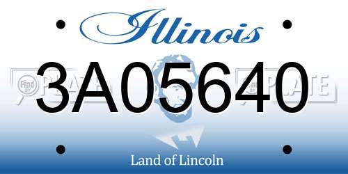 3A05640 Illinois License Plate