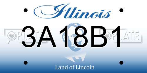 3A18B1 Illinois License Plate