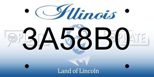 3A58B0 Illinois License Plate