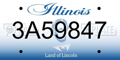 3A59847 Illinois License Plate