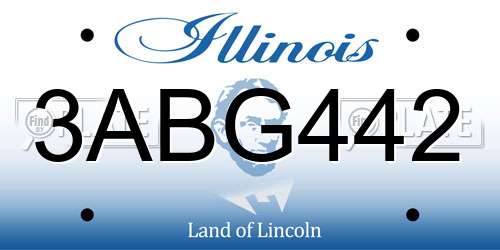 3ABG442 Illinois License Plate