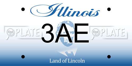 3AE Illinois License Plate