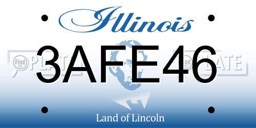 3AFE46 Illinois License Plate