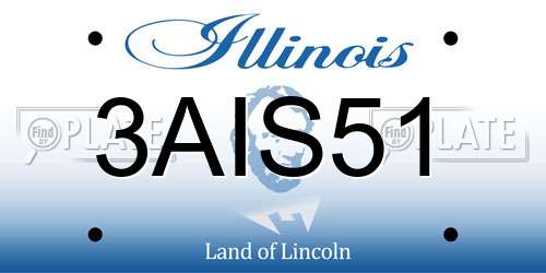 3AIS51 Illinois License Plate