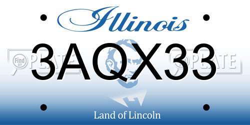 3AQX33 Illinois License Plate