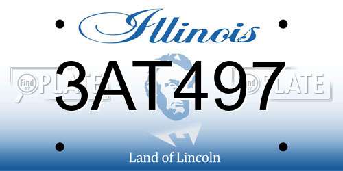 3AT497 Illinois License Plate