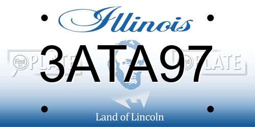 3ATA97 Illinois License Plate