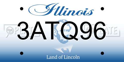 3ATQ96 Illinois License Plate