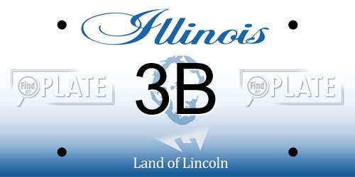 3B Illinois License Plate