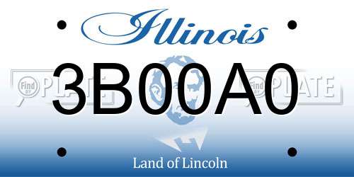 3B00A0 Illinois License Plate