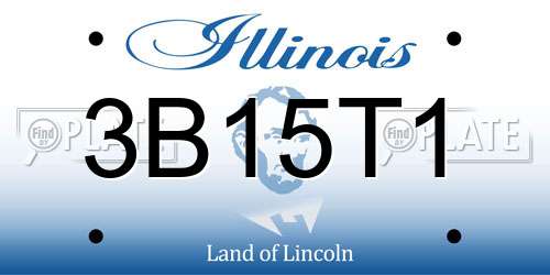 3B15T1 Illinois License Plate