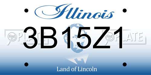 3B15Z1 Illinois License Plate
