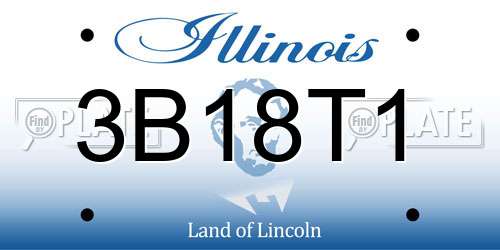 3B18T1 Illinois License Plate
