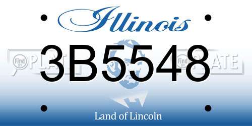 3B5548 Illinois License Plate