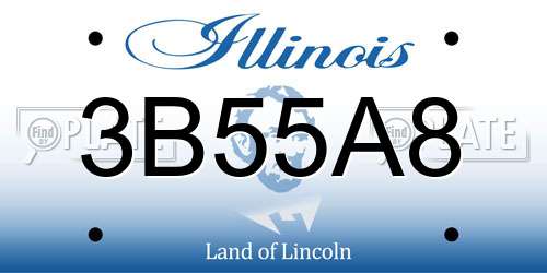 3B55A8 Illinois License Plate