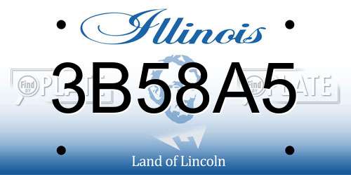3B58A5 Illinois License Plate