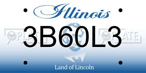 3B60L3 Illinois License Plate
