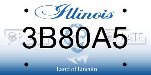 3B80A5 Illinois License Plate