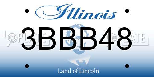 3BBB48 Illinois License Plate