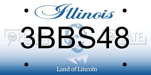 3BBS48 Illinois License Plate