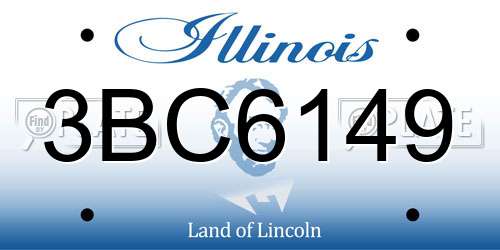 3BC6149 Illinois License Plate