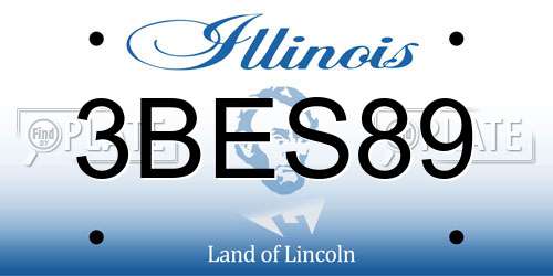 3BES89 Illinois License Plate
