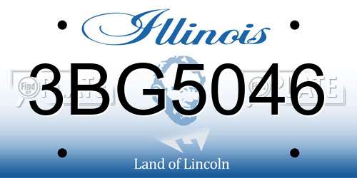 3BG5046 Illinois License Plate