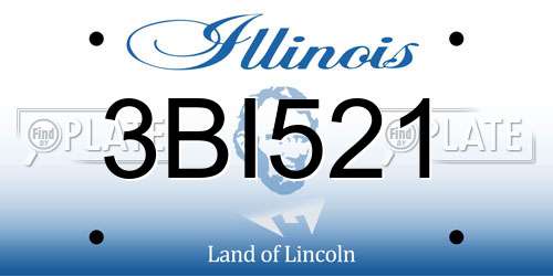 3BI521 Illinois License Plate