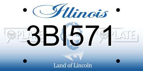3BI571 Illinois License Plate