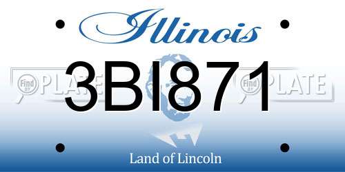 3BI871 Illinois License Plate