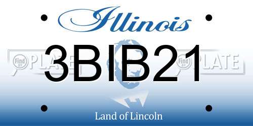 3BIB21 Illinois License Plate