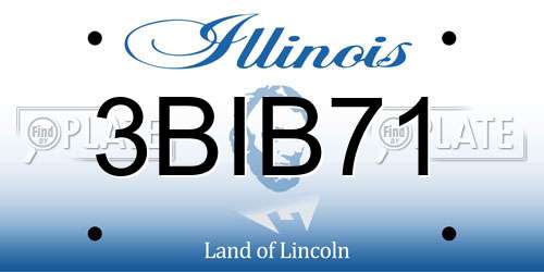 3BIB71 Illinois License Plate
