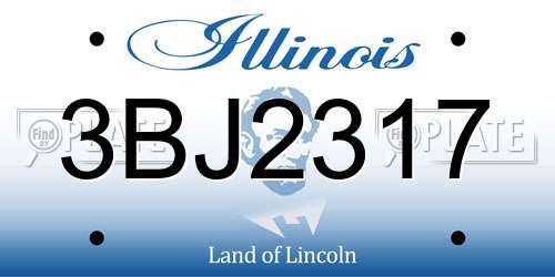 3BJ2317 Illinois License Plate