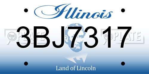 3BJ7317 Illinois License Plate