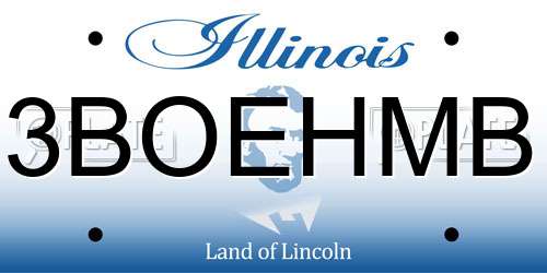 3BOEHMB Illinois License Plate