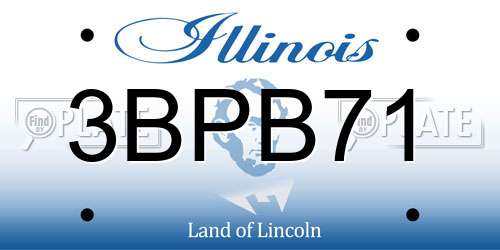 3BPB71 Illinois License Plate