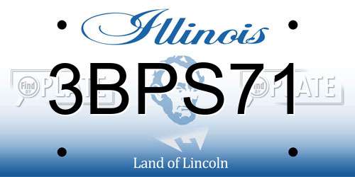 3BPS71 Illinois License Plate