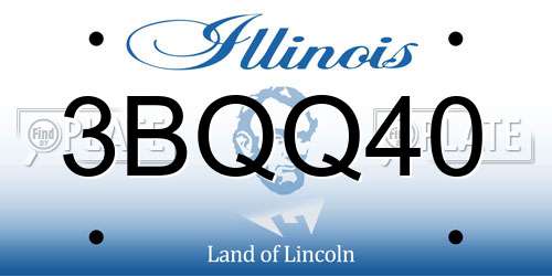 3BQQ40 Illinois License Plate