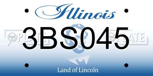 3BS045 Illinois License Plate