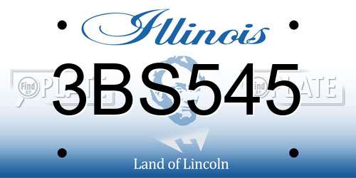 3BS545 Illinois License Plate